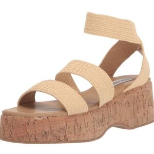 Steve Madden Women's Cream Platform Sandals